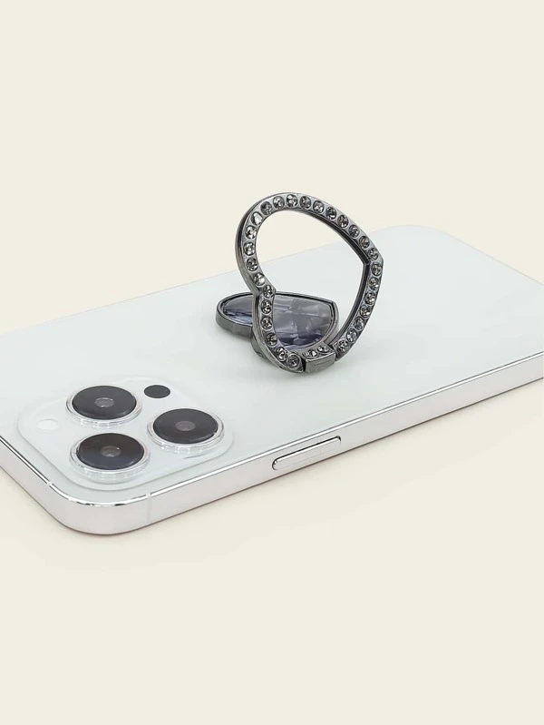 Rhinestone Heart Phone Ring Holder
