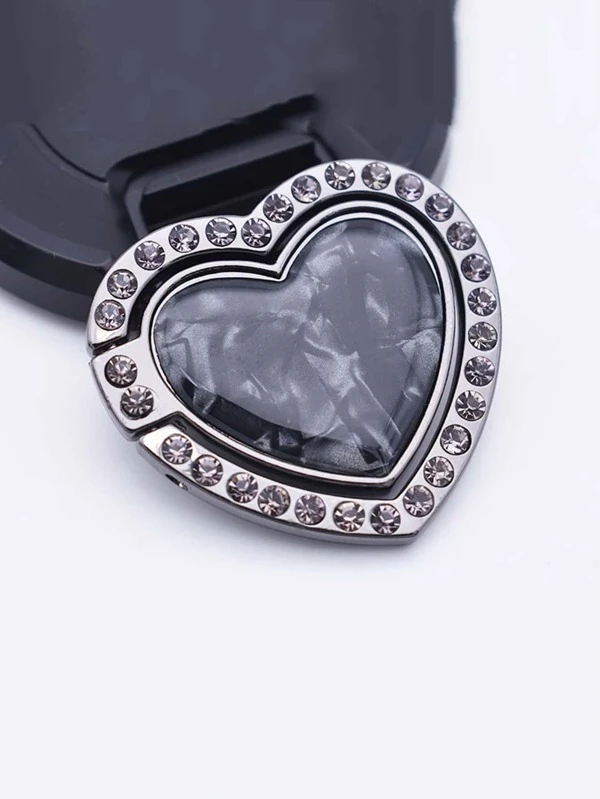 Rhinestone Heart Phone Ring Holder