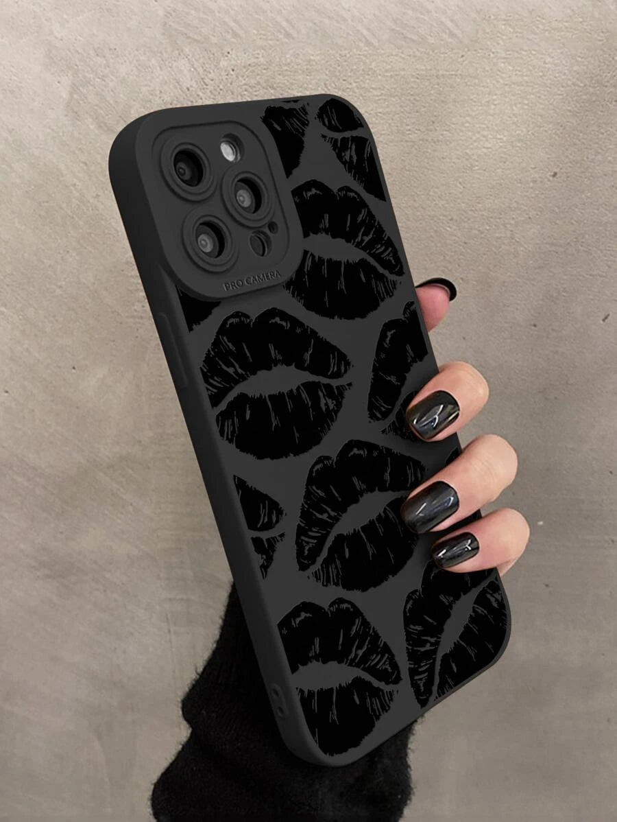 Kiss iPhone Case | Black iPhone Case | My Pretty Tingz