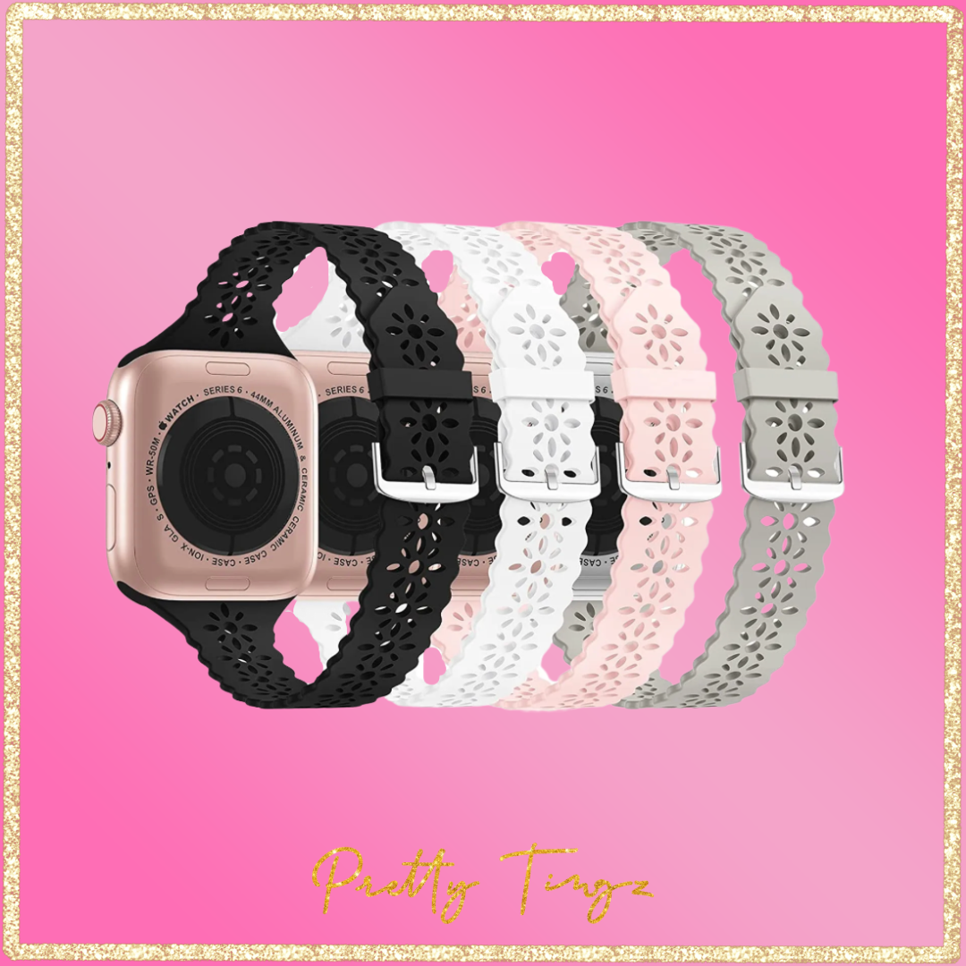 Silicone Apple Watch Bands | Lace Watch Bands | My Pretty Tingz