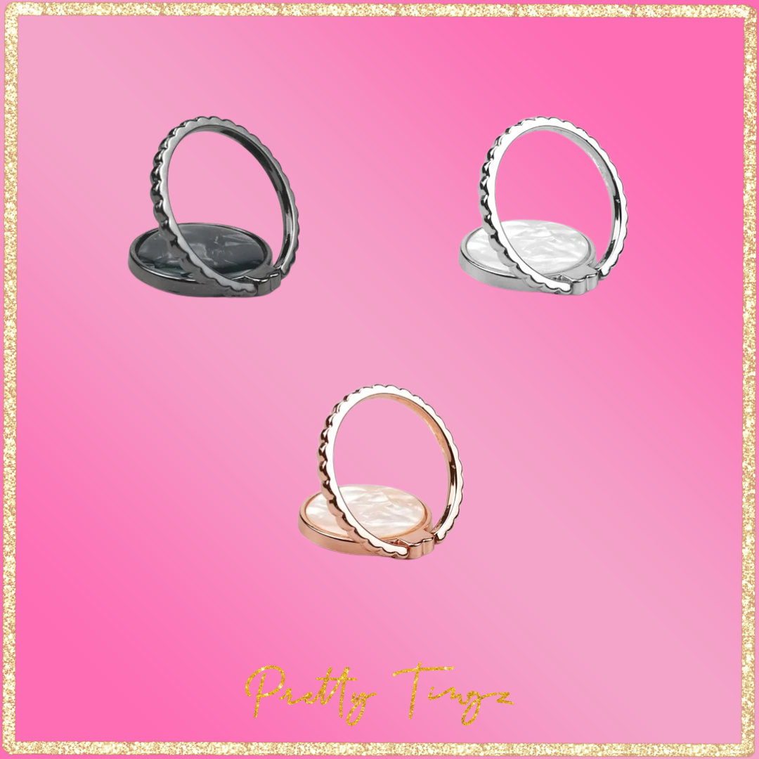Marble Pattern Phone Ring Holder