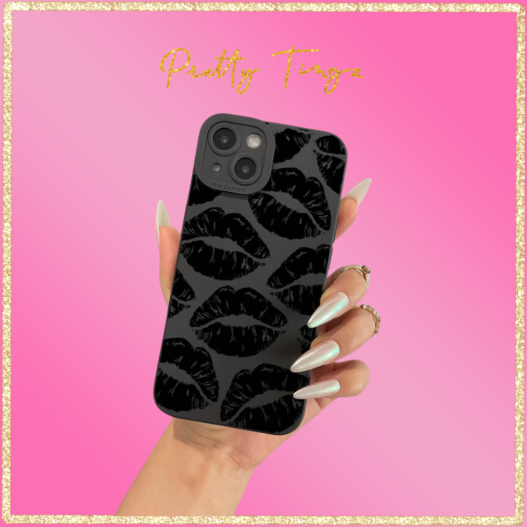 Kiss iPhone Case | Black iPhone Case | My Pretty Tingz