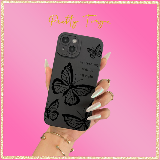 Butterfly Phone Case | Black Butterfly Phone Case | My Pretty Tingz